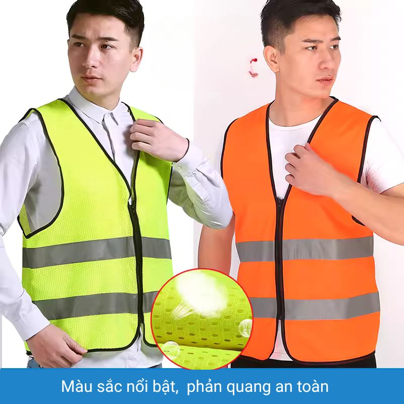 Áo có màu sắc nổi bật và phản quang giúp tăng nhận diện